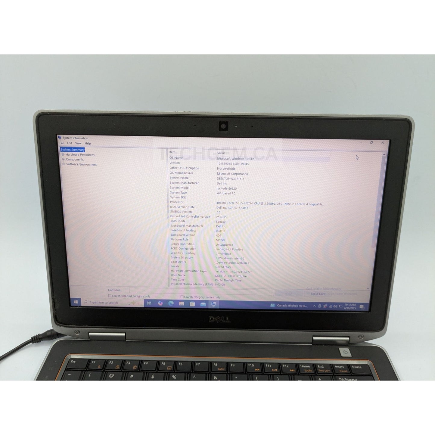Dell Latitude 6320 13.3" Intel i5-2520M 8GB 500GB HDD Windows 10 Pro