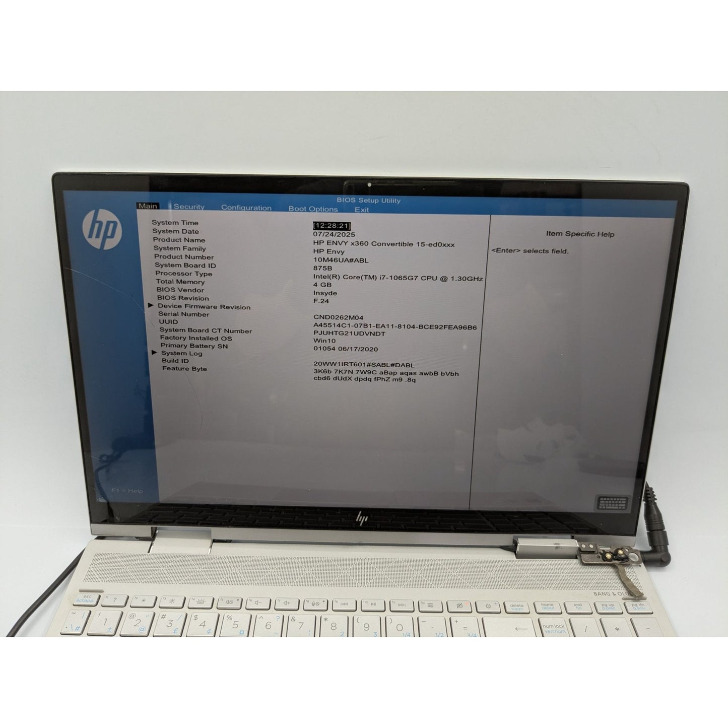 HP Envy X360 Convertible 15-ED0003CA 15.6" Intel Core i7-1065G7 Processor 1.30 Ghz