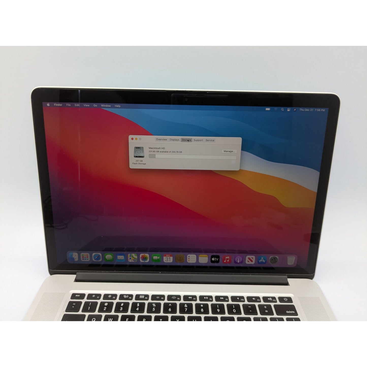 Apple MacBook Pro A1398 15" Intel Core i7-4770HQ 16GB RAM 256GB SSD 2.2 GHz