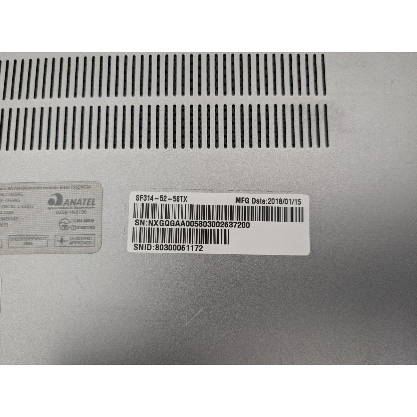 Acer Swift SF314-52-58TX 14" Intel i5-8250U 8GB RAM 128GB SSD Windows 11 Home