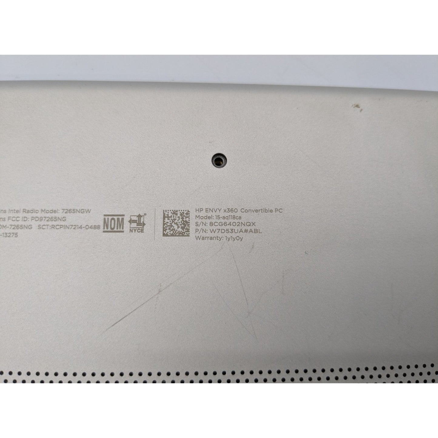 HP Envy x360 Convertible 15-aq118ca 15.6" Display Intel i5-7200U 2.5GHz Processor
