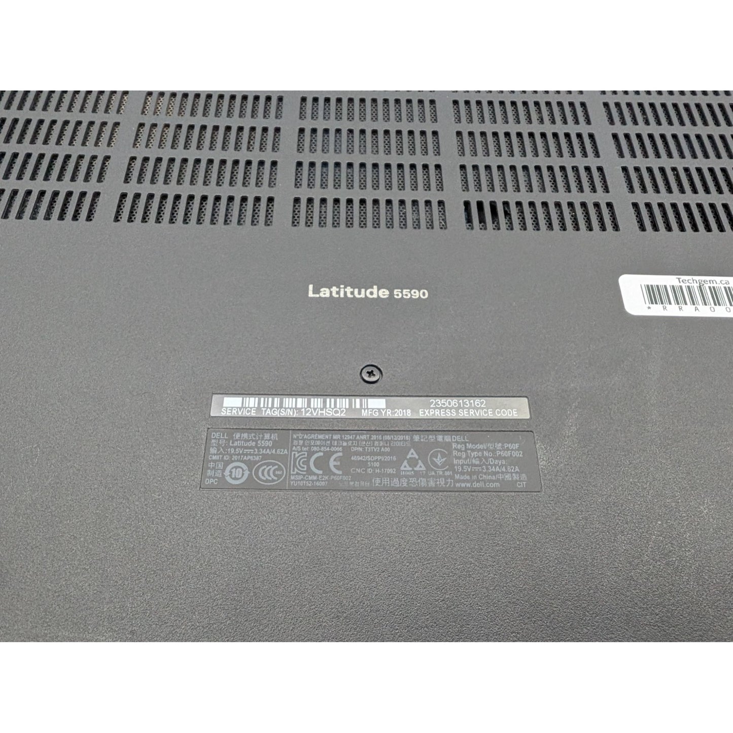 Dell Latitude 5590 15.6" Screen Intel Core i5-8350U 1.70 GHz Processor Laptop