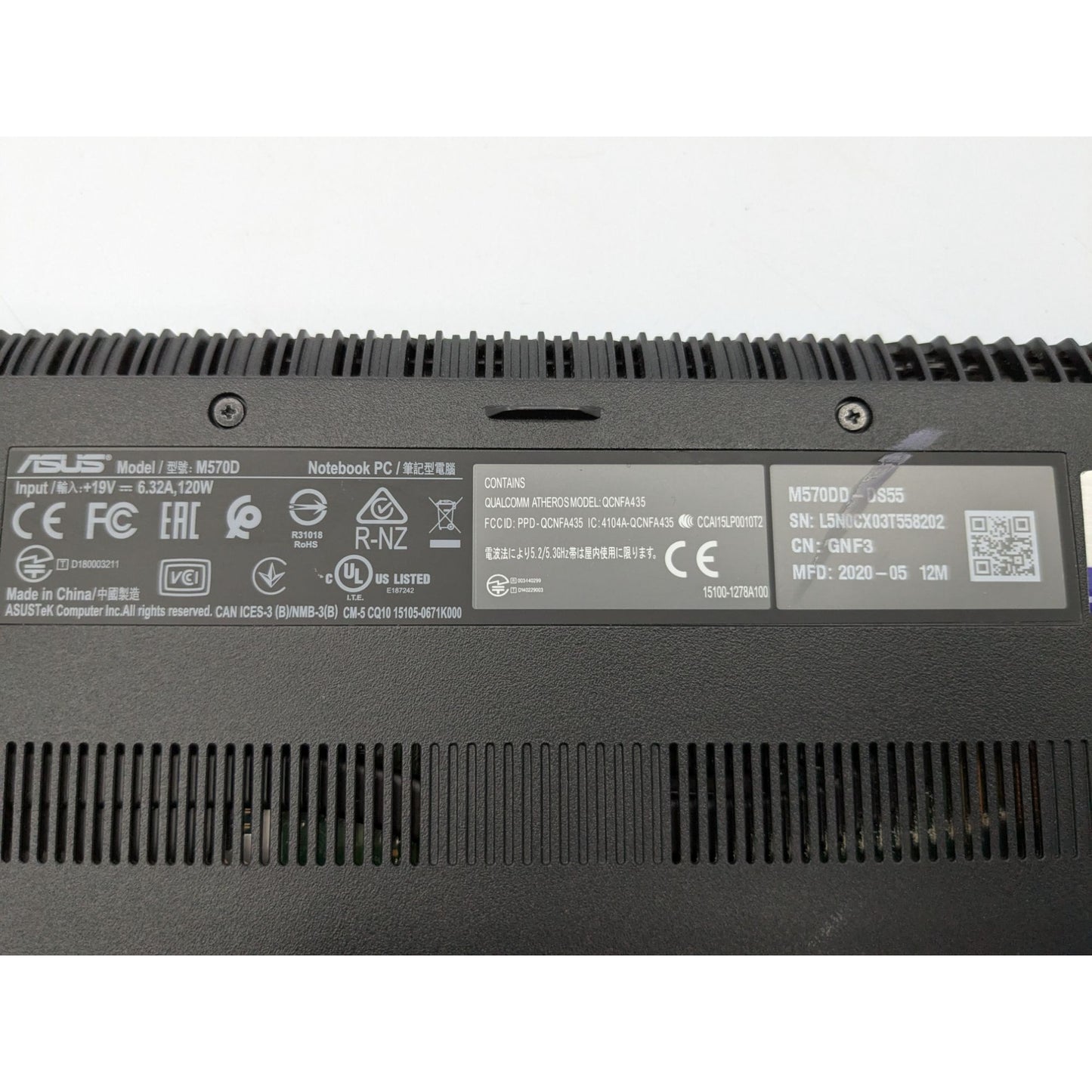 Asus M570DD-DS55 15.6" Display AMD Ryzen 5 3500U 2.10GHz Processor Black Laptop