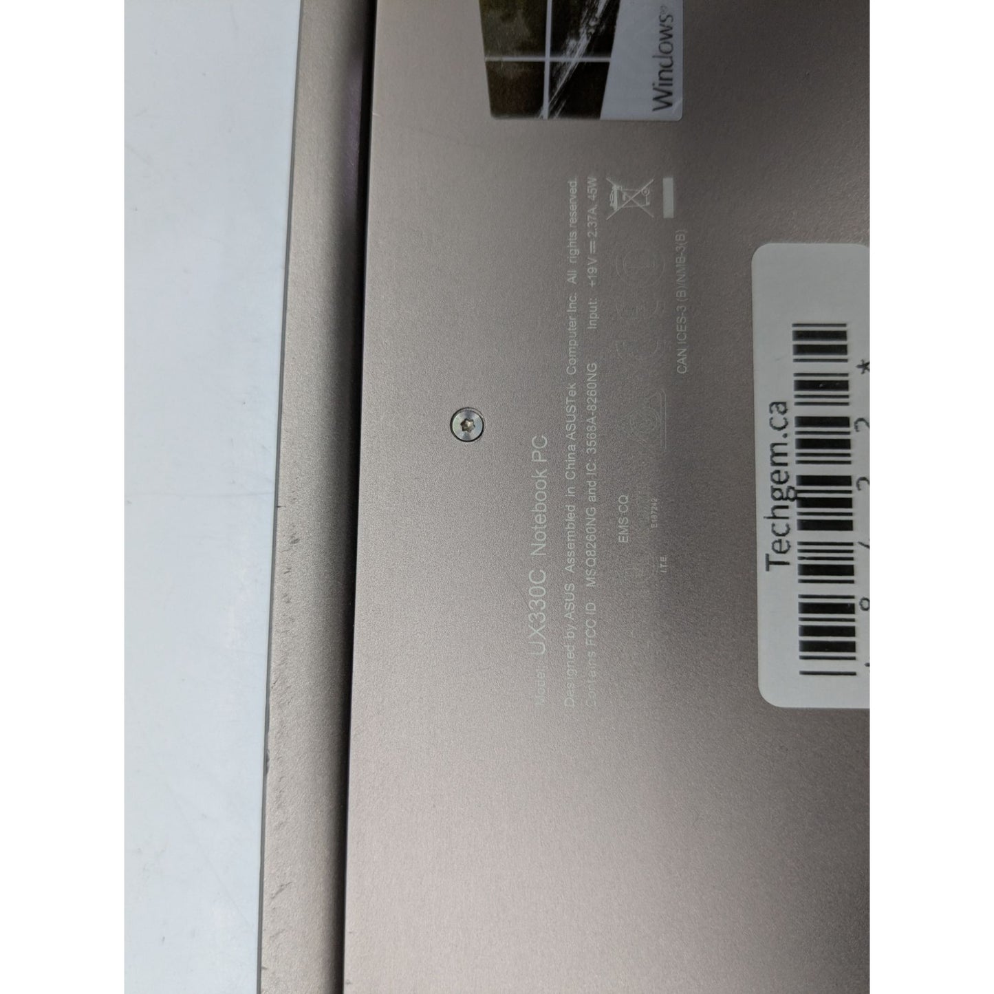 Asus UX330CAK 13.3" Display Intel M3-7Y30 8GB RAM 128GB SSD 1.00Ghz Win 11 Home