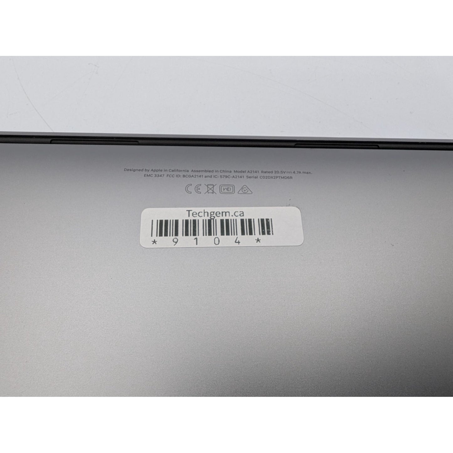 2019 Apple MacBook Pro A2141 16" Display Intel Core i7-9750H 32GB RAM 512GB SSD