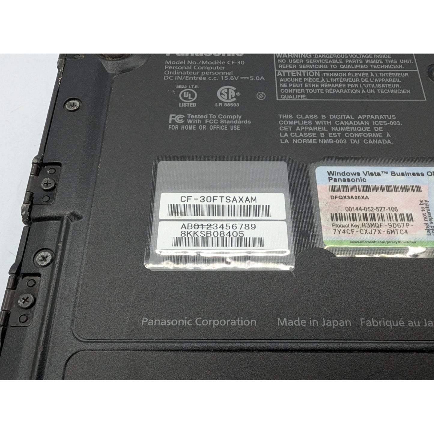 Panasonic Toughbook CF-30 Intel Core 2 Duo L7500 13.3” 1.60GHz 2GB RAM