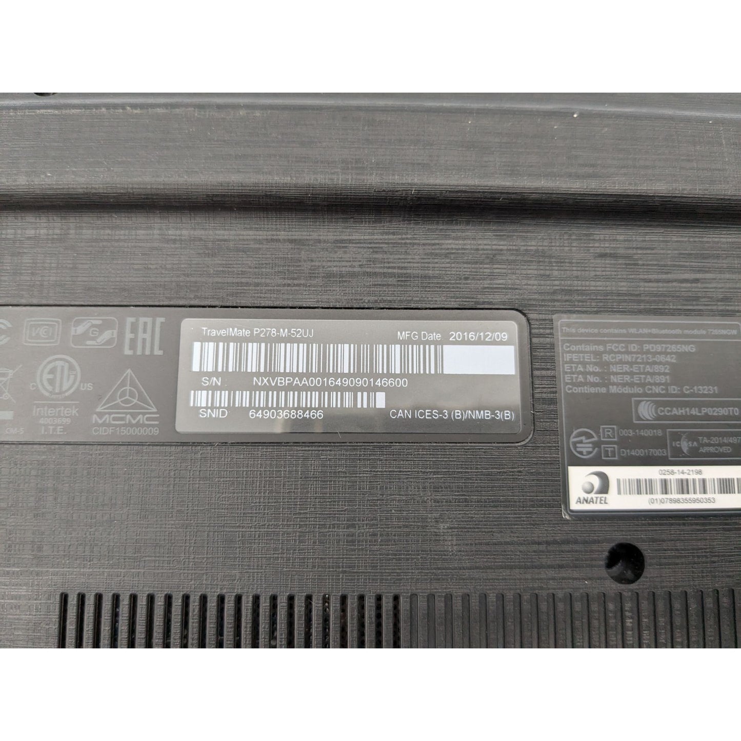 Acer TravelMate P278-M52UJ 17.3" Intel i5-6200U 8GB RAM 240GB SSD Windows 11 Pro