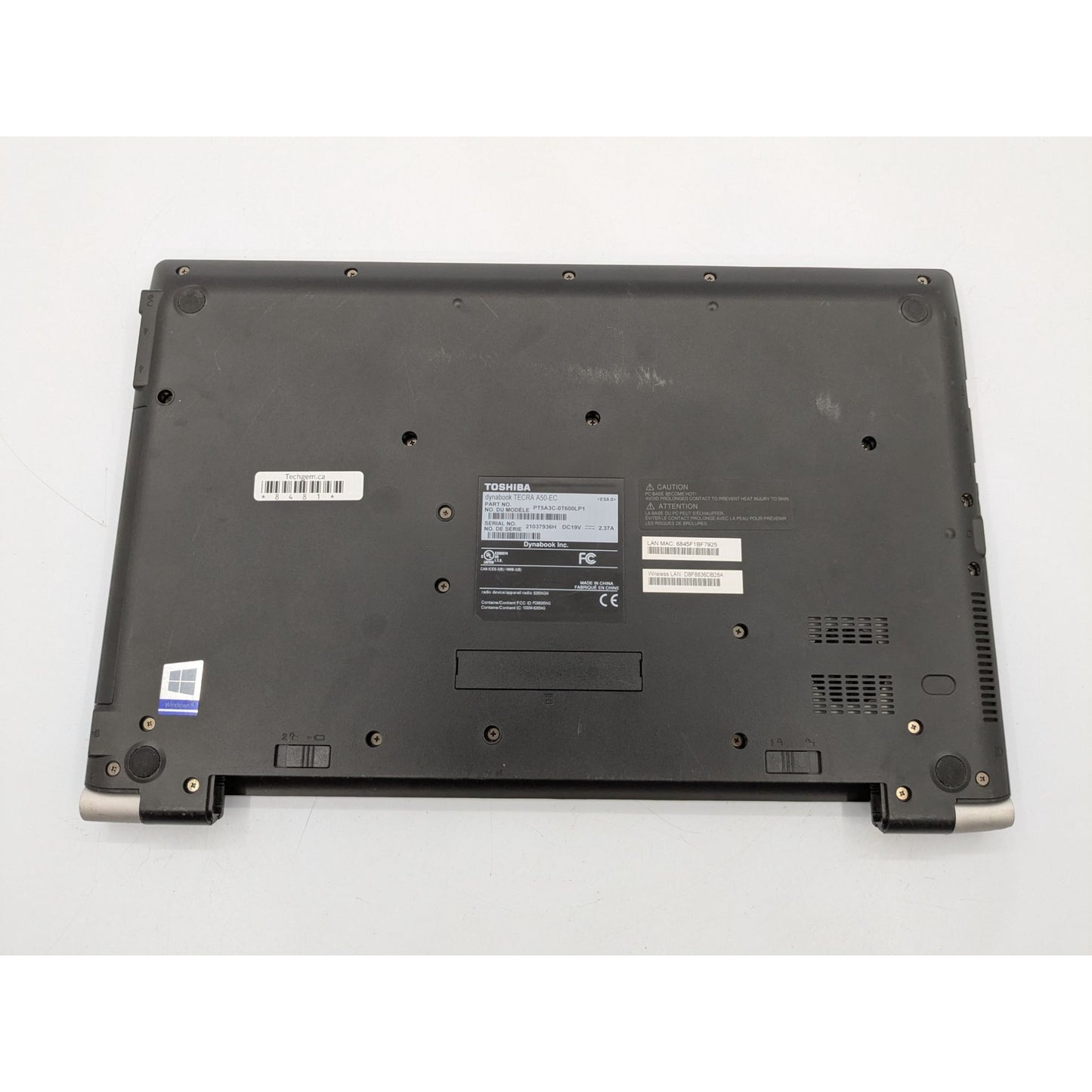 Toshiba Dynabook Tecra A50-EC 15.6" Screen Intel Core i5-8350U 8GB RAM 256GB SSD