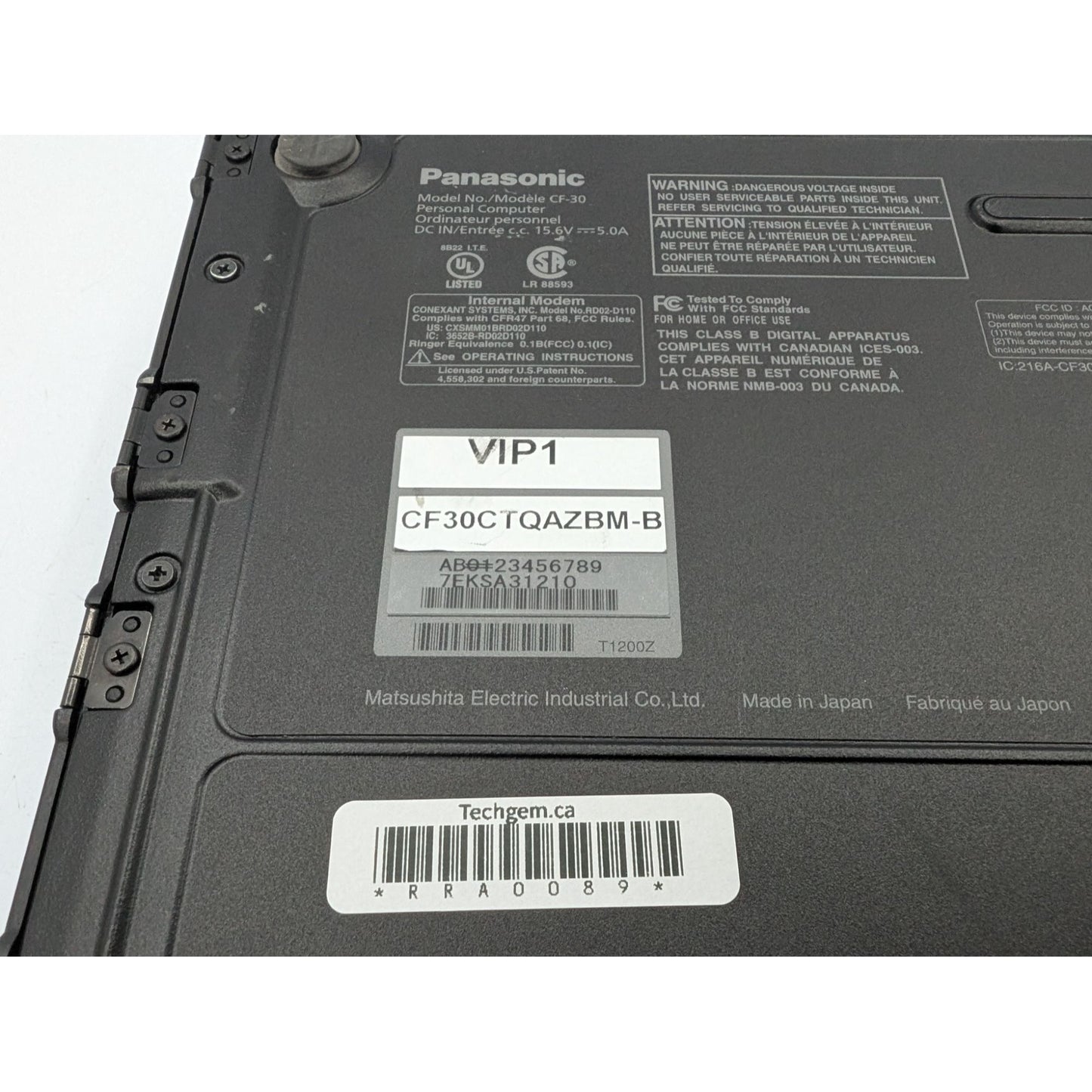 Panasonic Toughbook CF-30 13.1” Intel Core Duo L2400 1.66 GHz 1GB RAM Laptop