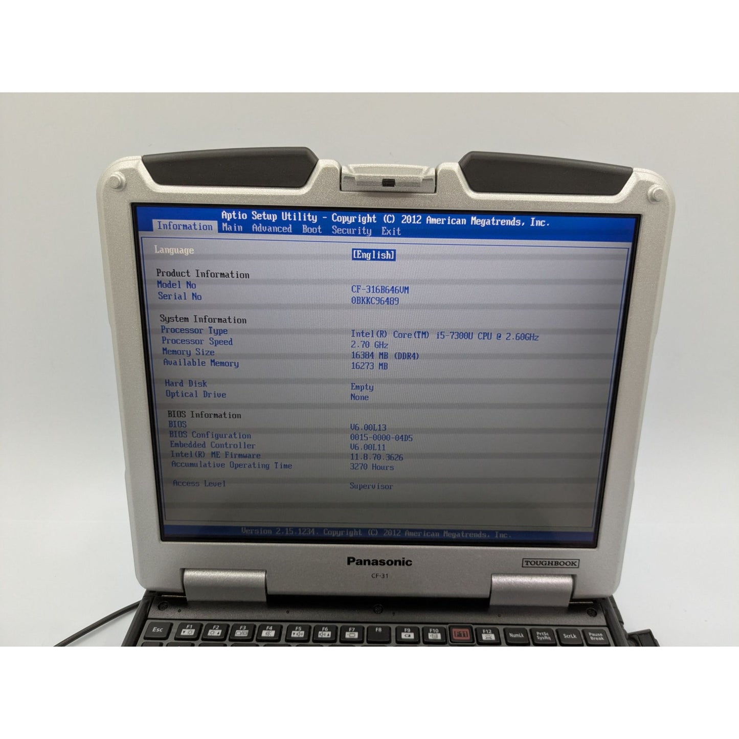 Panasonic Toughbook CF-31 Intel i5-7300U 13.1" Screen 2.60GHz Processer Laptop
