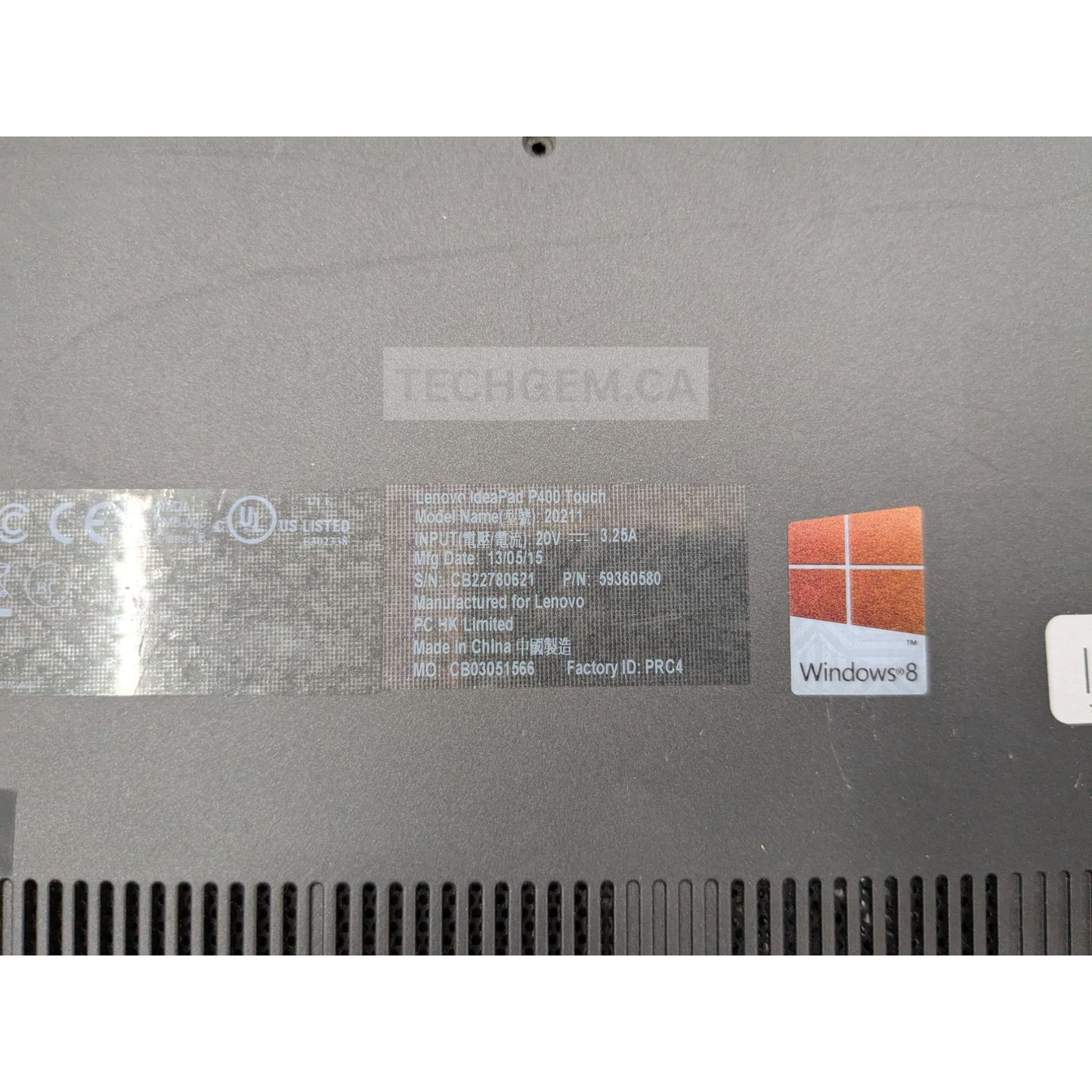 Lenovo IdeaPad P400 Touch 14" Intel i7-3632QM 8GB 320GB Win 10 Home