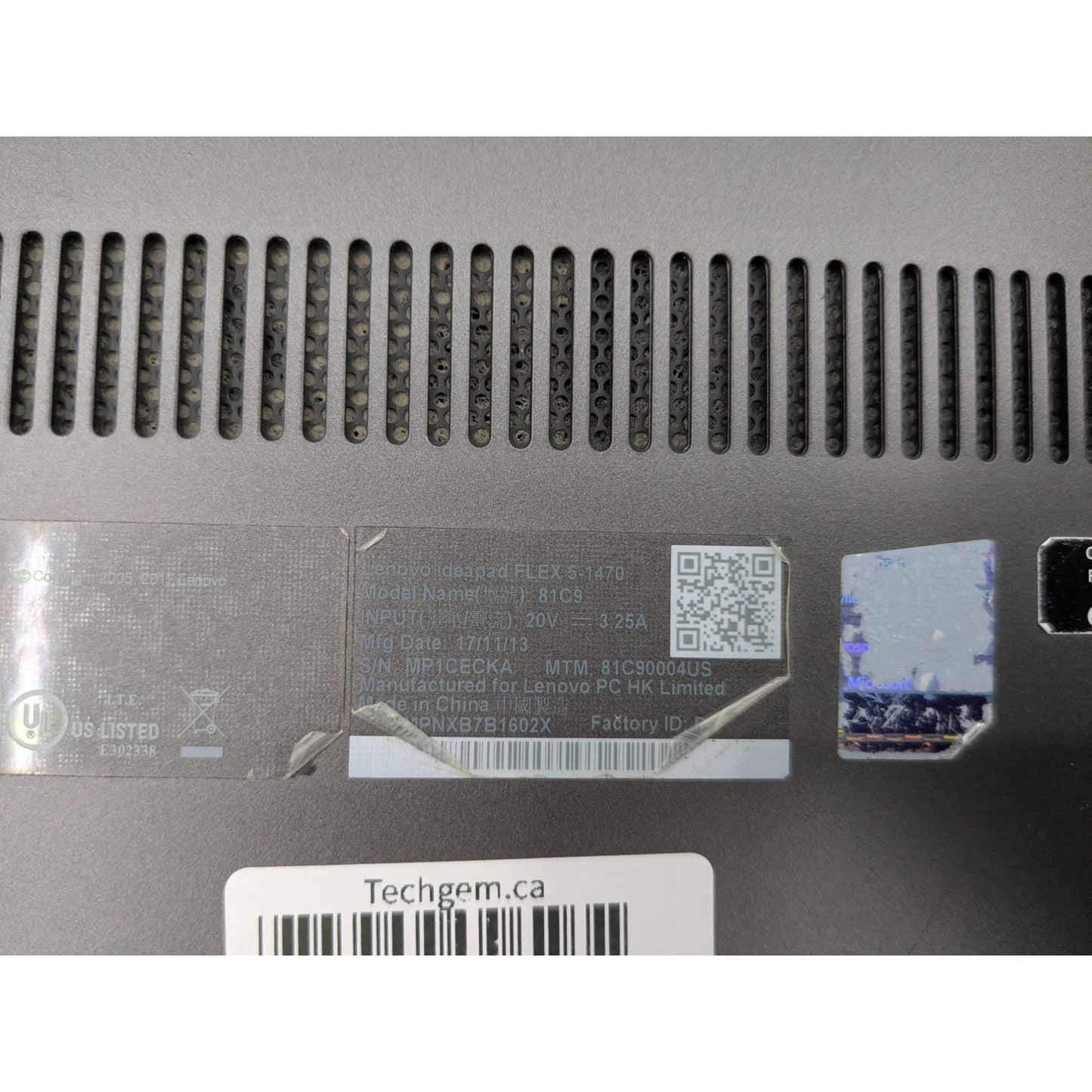 Lenovo IdeaPad Flex-5-1470 14" Display Screen Intel Core i7-8550U Gray Laptop