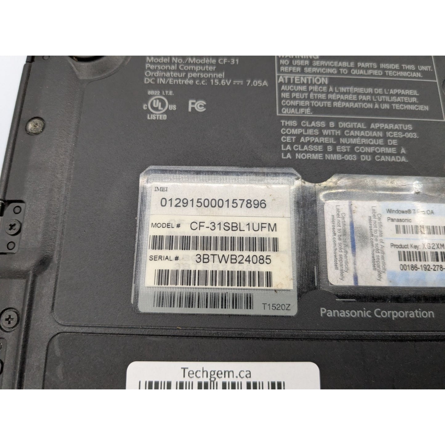 Panasonic Toughbook CF-31 13.1" Intel i5-3320M 16GB RAM 128GB SSD Win 11 Pro