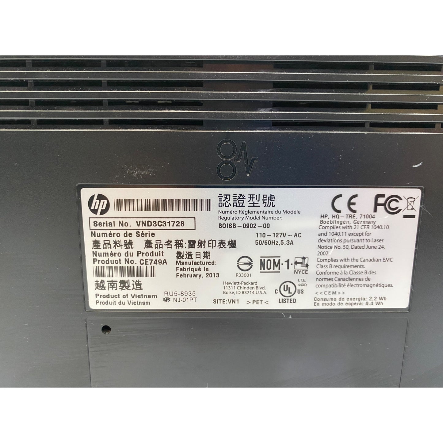 HP LaserJet P1606dn Monochrome Laser Printer With Power Cord