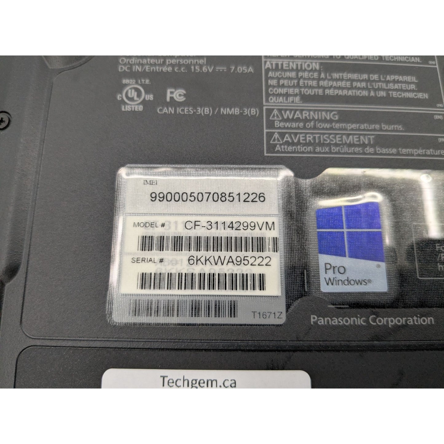 Panasonic Toughbook CF-31 Intel i5-5300U 13.1" 8GB RAM 128GB SSD Windows 11 Pro