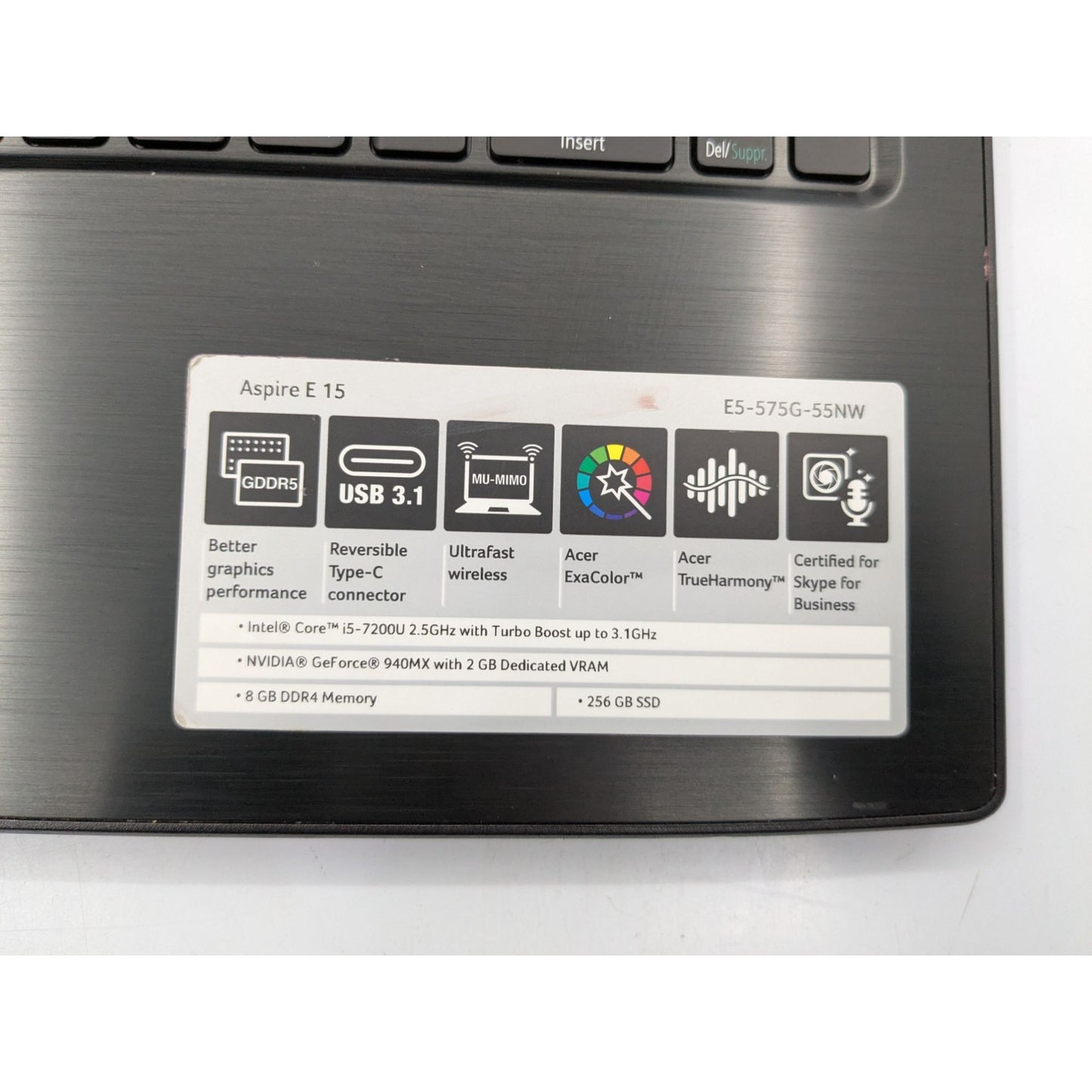 Acer Aspire E15 E5-575G-55NW 15.6" Intel Core i5-7200U 2.5GHz Processor Laptop