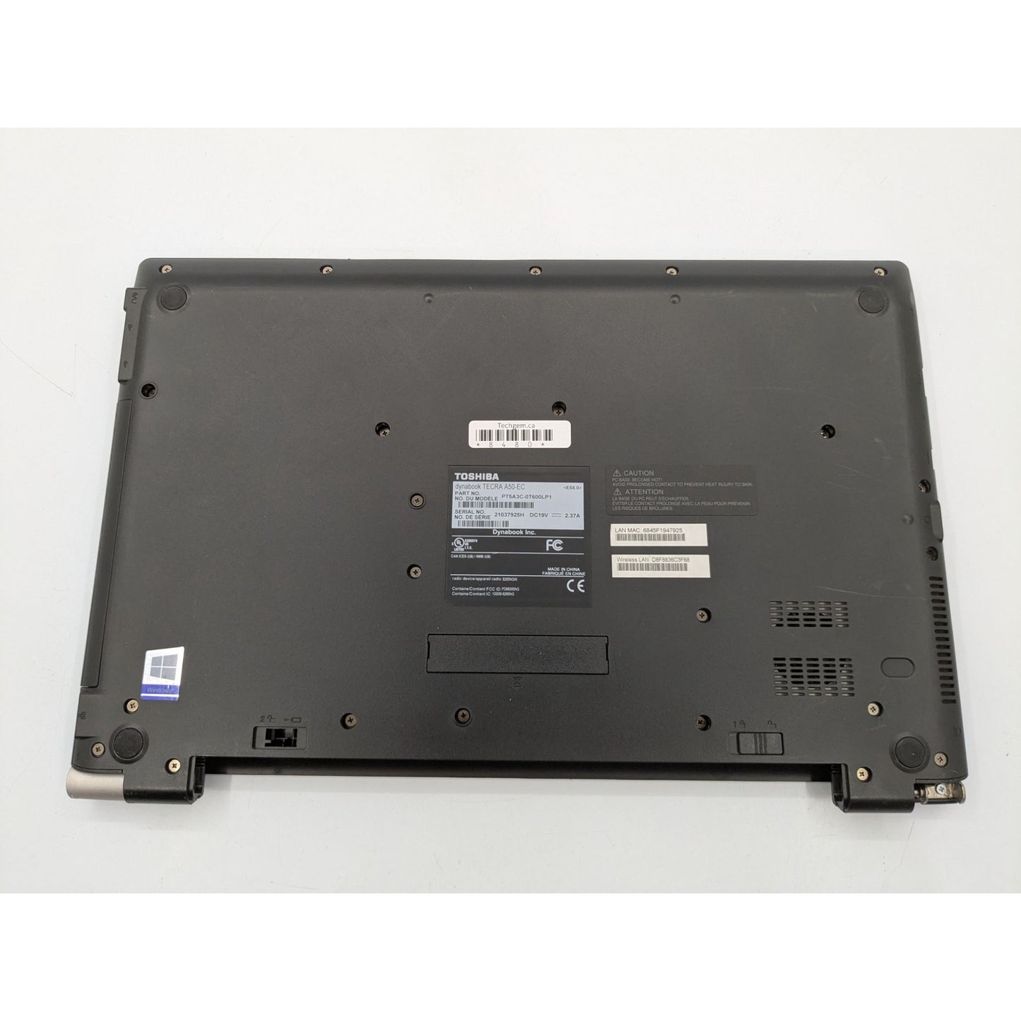 Toshiba Dynabook Tecra A50-EC 15.6" Intel i5-8350U 8GB RAM 256GB SSD Windows 11 Pro
