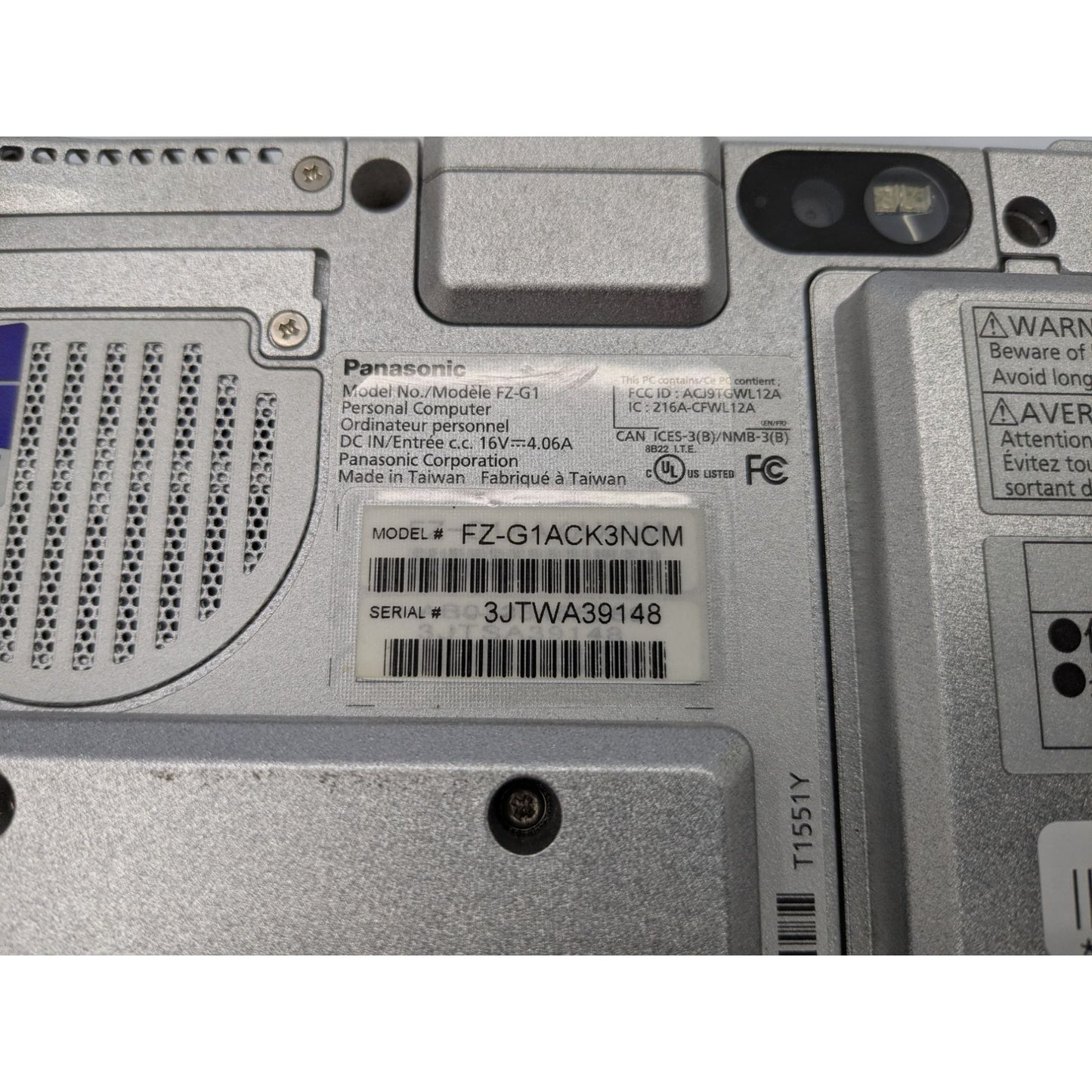 Panasonic Toughpad FZ-G1 10.1" Intel i5-3437U 8GB RAM 256GB SSD Window 11 Pro