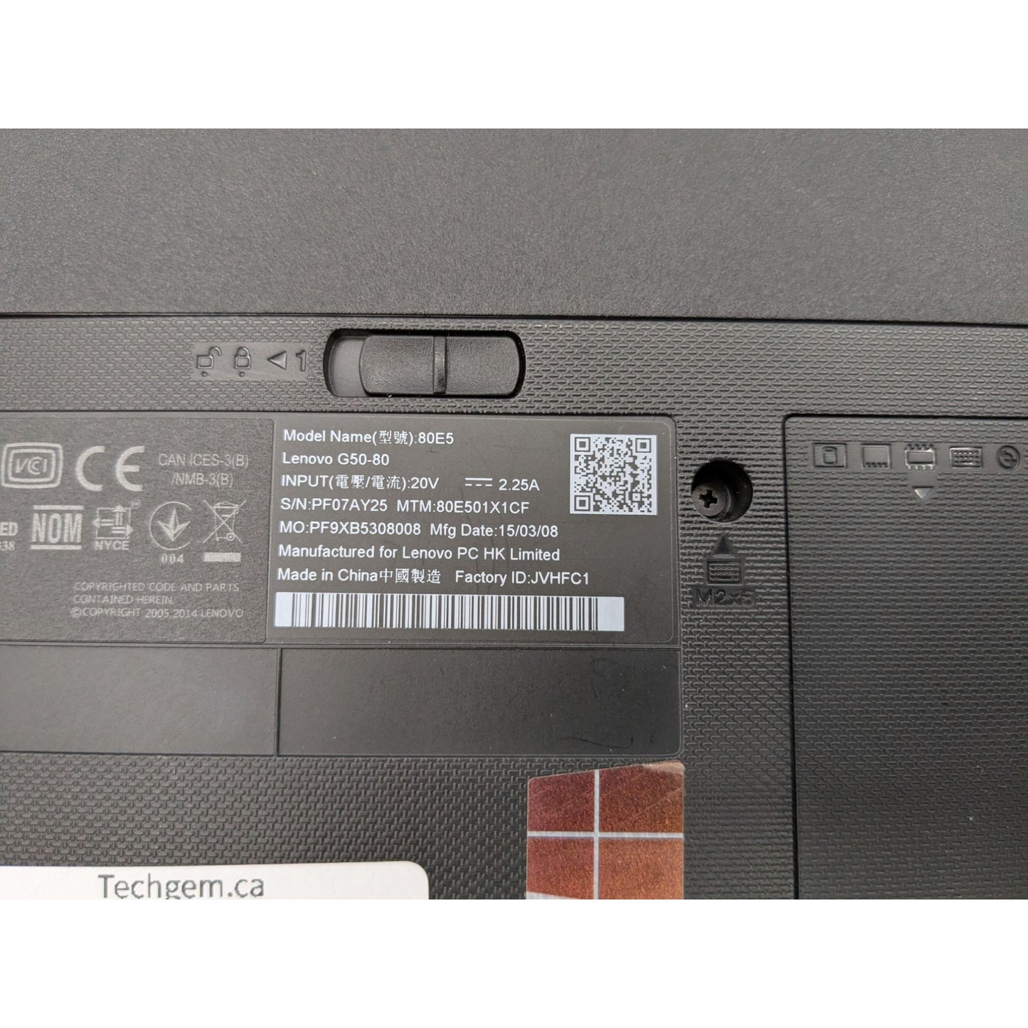 Lenovo G50-80 15.6" Intel i7-5500U 16GB RAM 250GB SSD Windows 11 Home Activated
