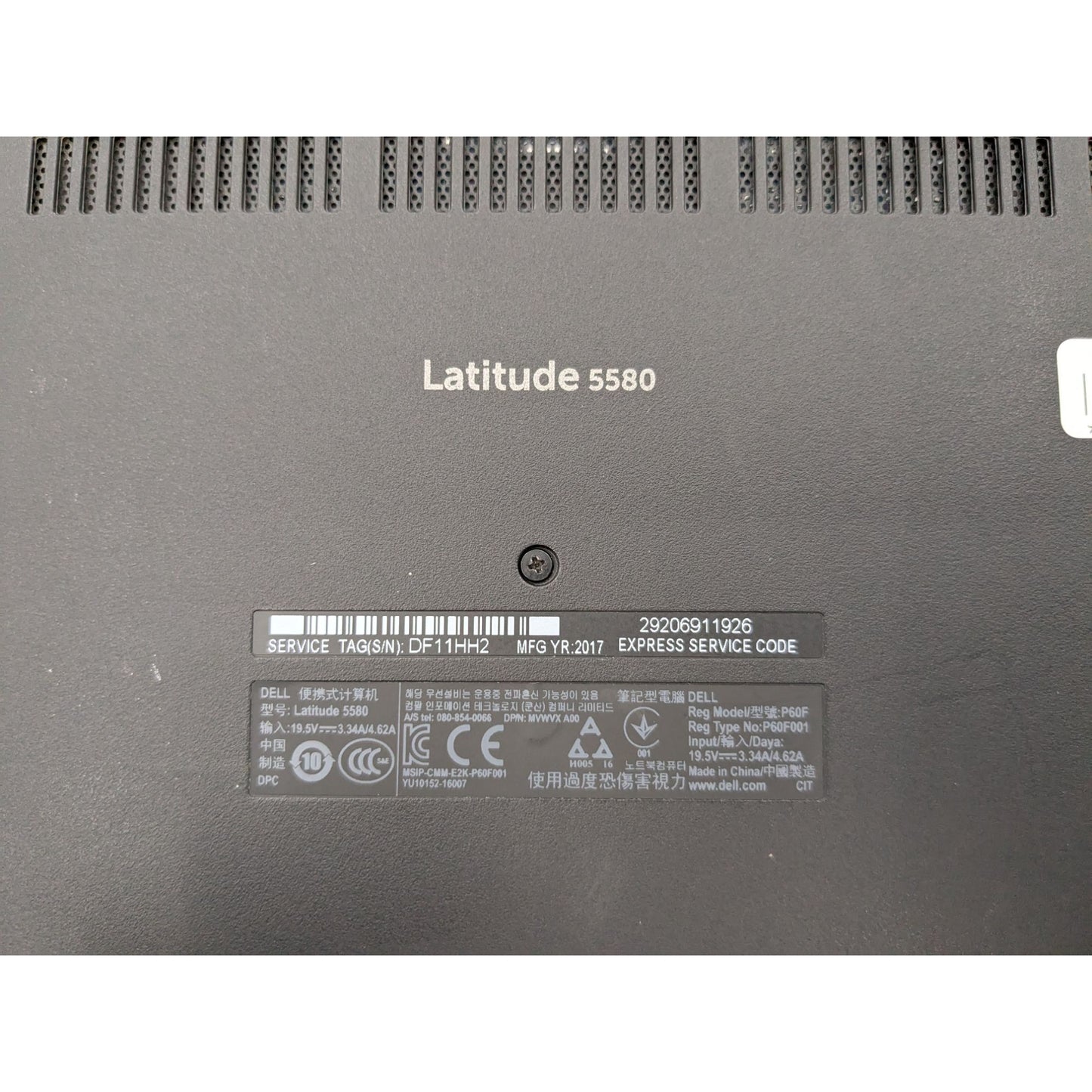 Dell Latitude 5580 15.6" Intel Core i7-7820HQ 8GB RAM 256GB SSD Windows 11 Pro