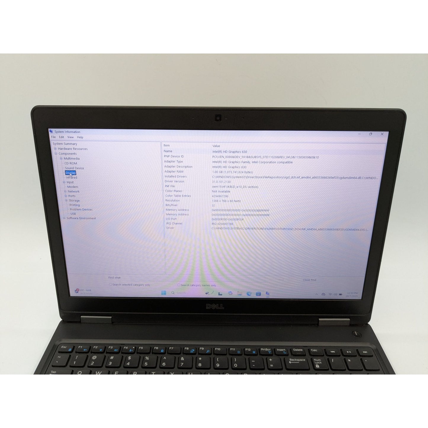 Dell Latitude 5580 15.6" Intel Core i7-7820HQ 8GB RAM 256GB SSD Windows 11 Pro