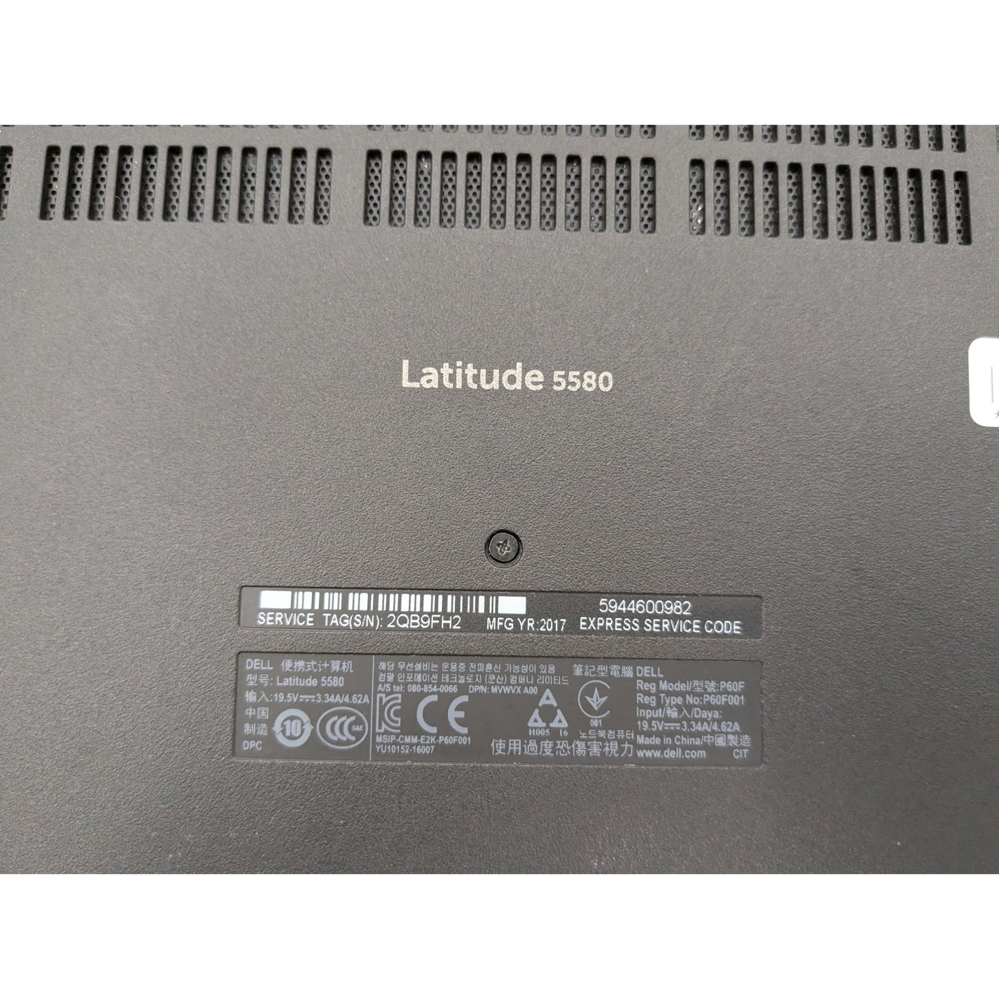 Dell Latitude 5580 15.6" Intel Core i5-7200U 16GB RAM 256GB SSD Windows 11 Pro