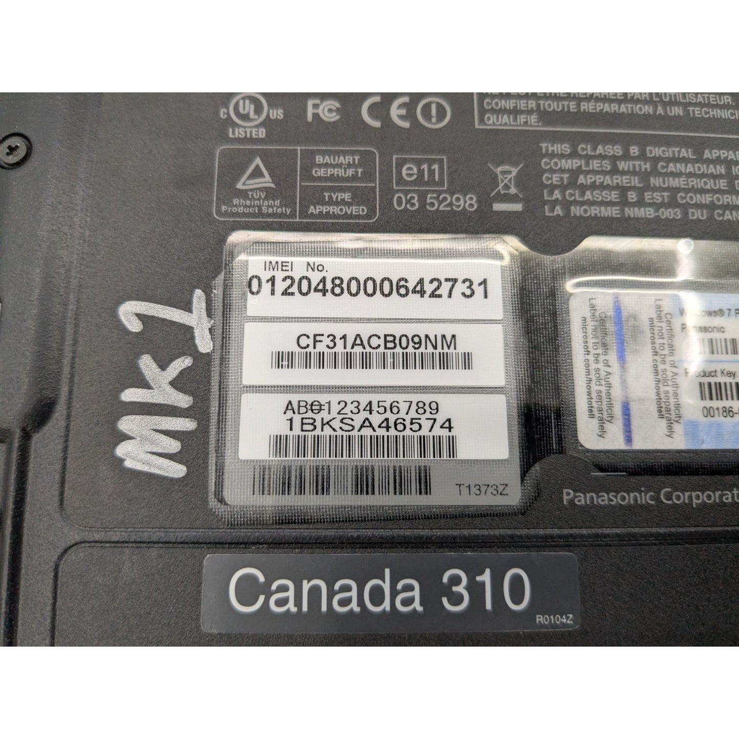 Panasonic Toughbook CF-31 13.1" Screen Intel Core i5-520M 4GB RAM Laptop 2.40GHz