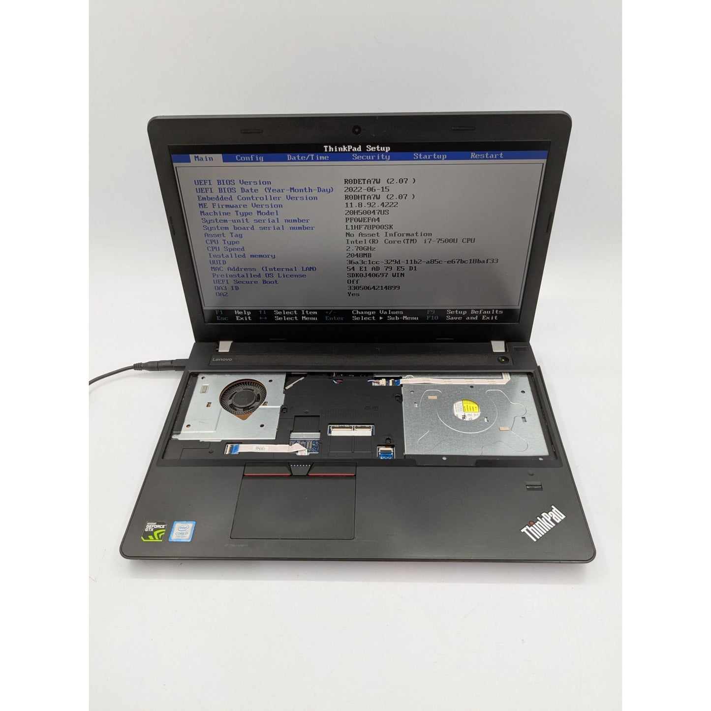 Lenovo ThinkPad E570 15.6" Display Intel Core i7-7500U 2.7 GHz Processor Laptop