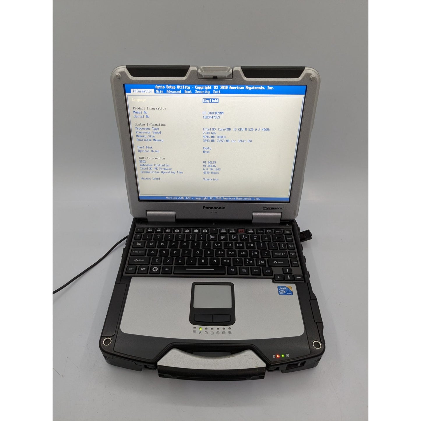 Panasonic Toughbook CF-31 13.1" Screen Intel Core i5-520M 4GB RAM 2.40GHz Laptop