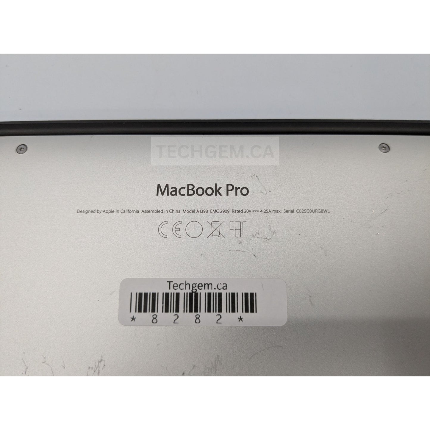Apple MacBook Pro A1398 15" Intel i7-4770HQ 16GB RAM 512GB SSD Monterey Retina