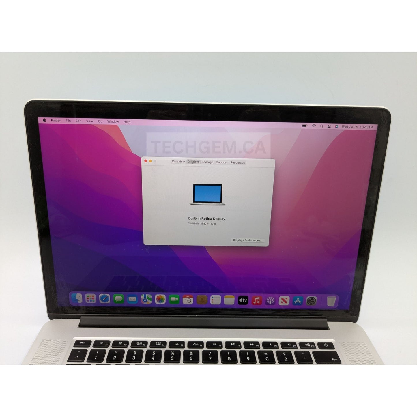 Apple MacBook Pro A1398 15" Intel i7-4770HQ 16GB RAM 512GB SSD Monterey Retina