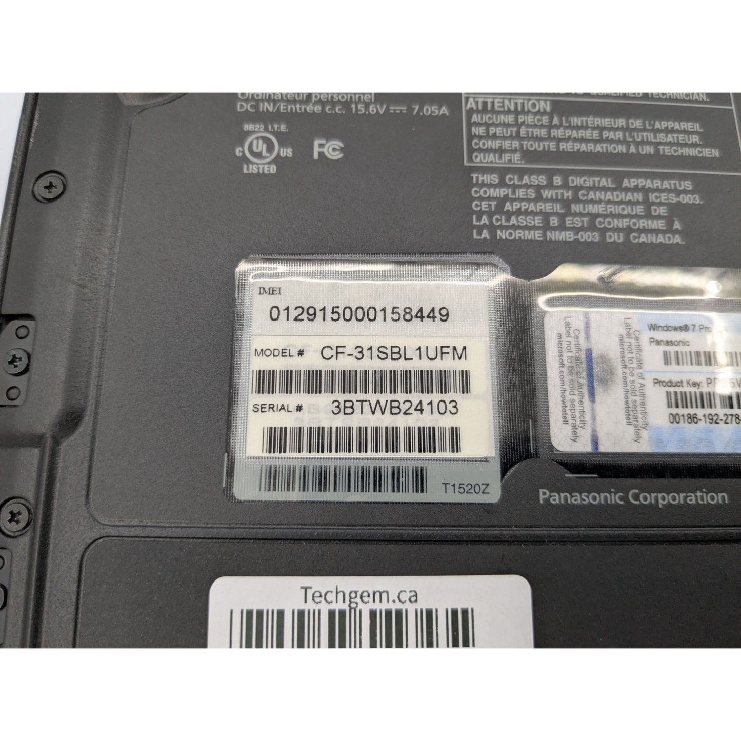 Panasonic Toughbook CF-31 13.1" Intel i5-3320M 16GB RAM 128GB SSD Windows 11 Pro