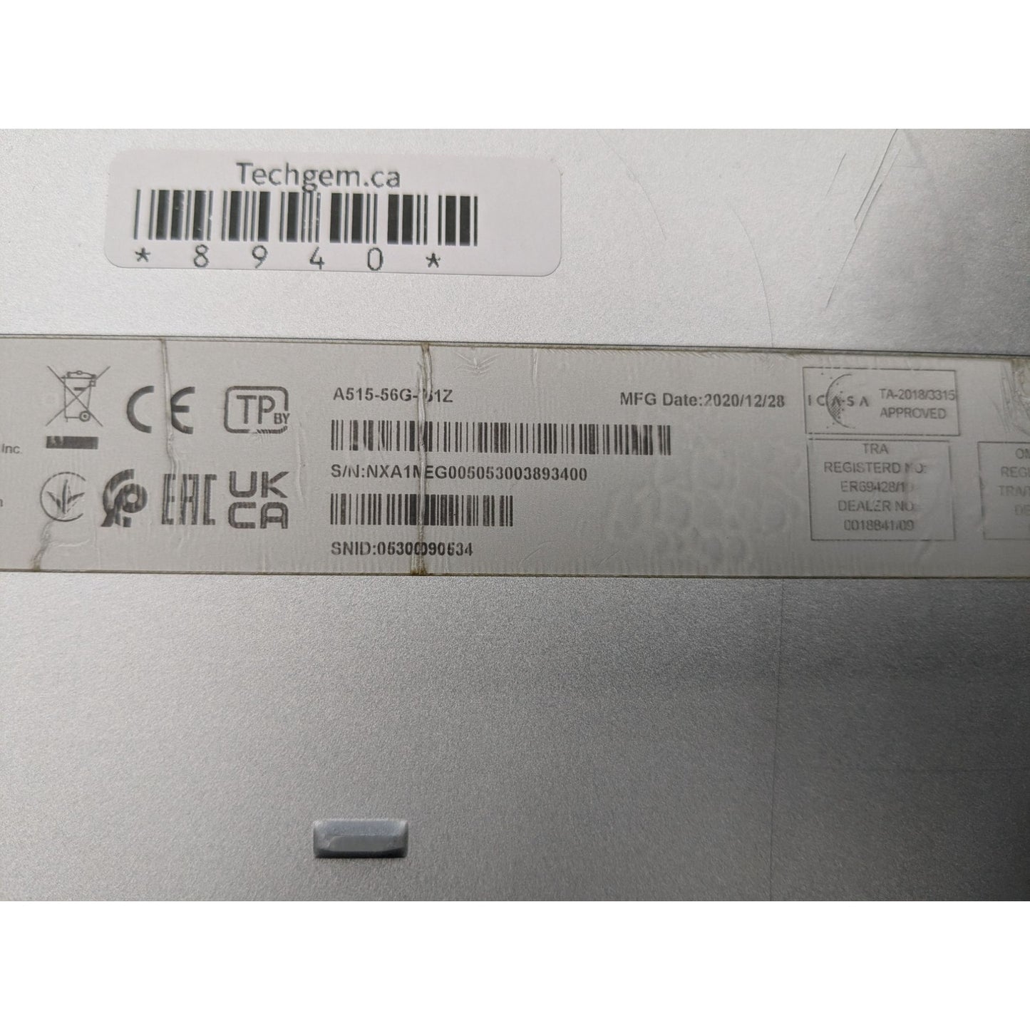 Acer Aspire 5 A515-56G 15.6" Intel Core i7-1165G7 2.80GHz Processor Silver Laptop