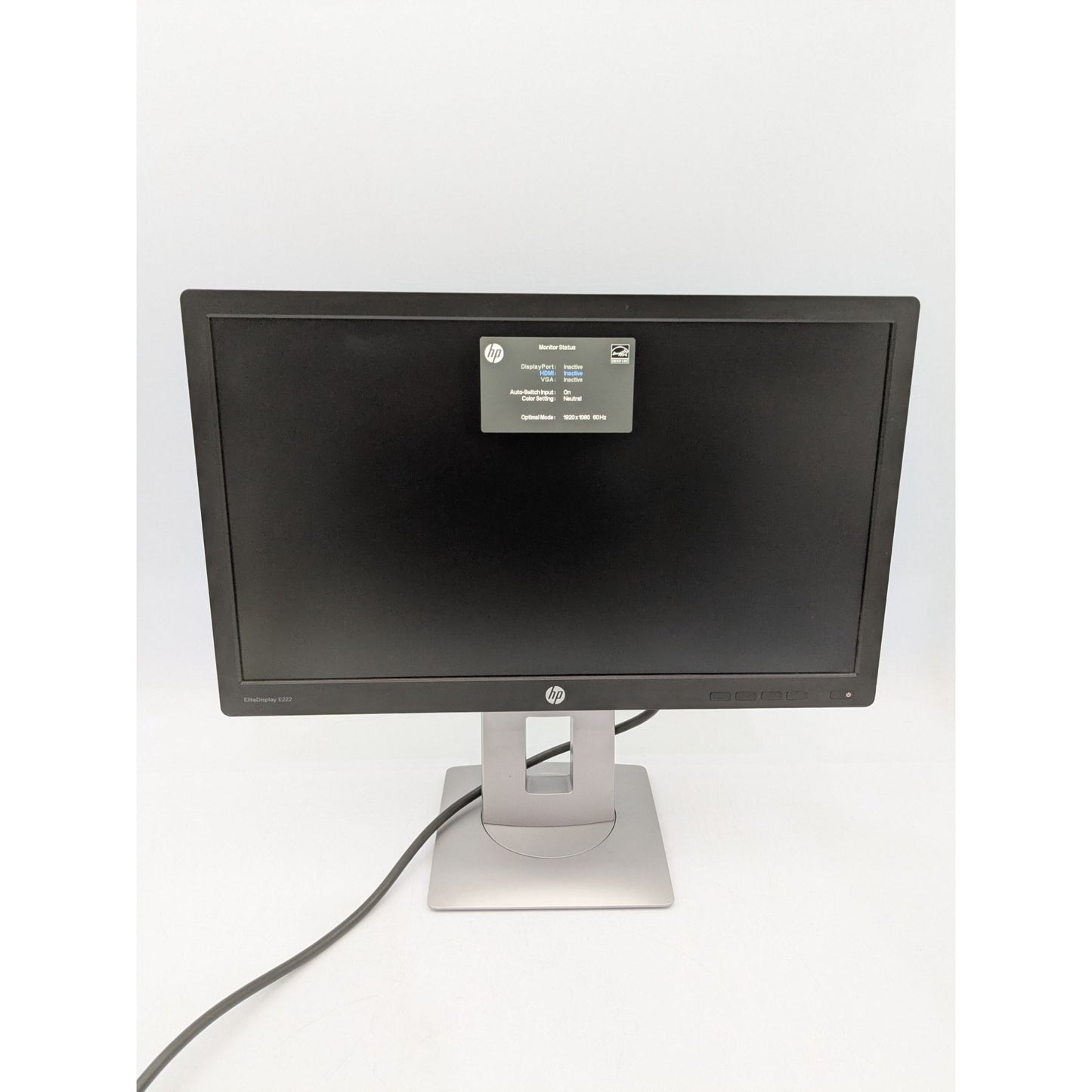 HP EliteDisplay E222 22-Inch LED Backlit Monitor With Cables