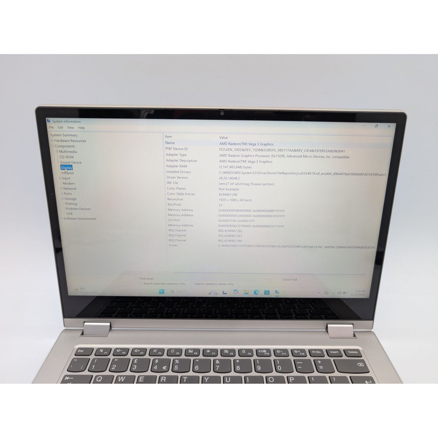 Lenovo IdeaPad C340 14" AMD Ryzen 3 3200U 2.60 GHz 8GB 128GB SSD Windows 11 Home