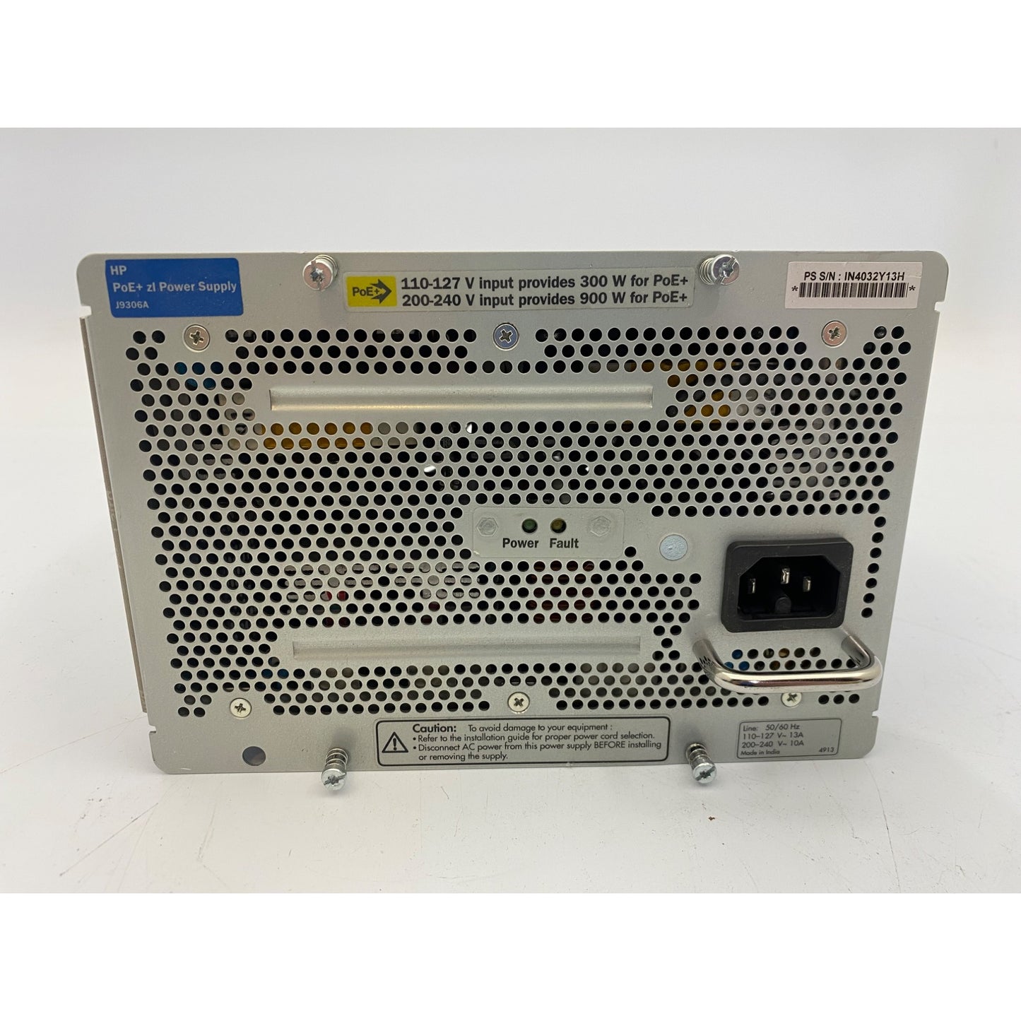 HP J9306A PoE+ 2 Power Supply 3500A 300/900W Dual Fan Server PSU
