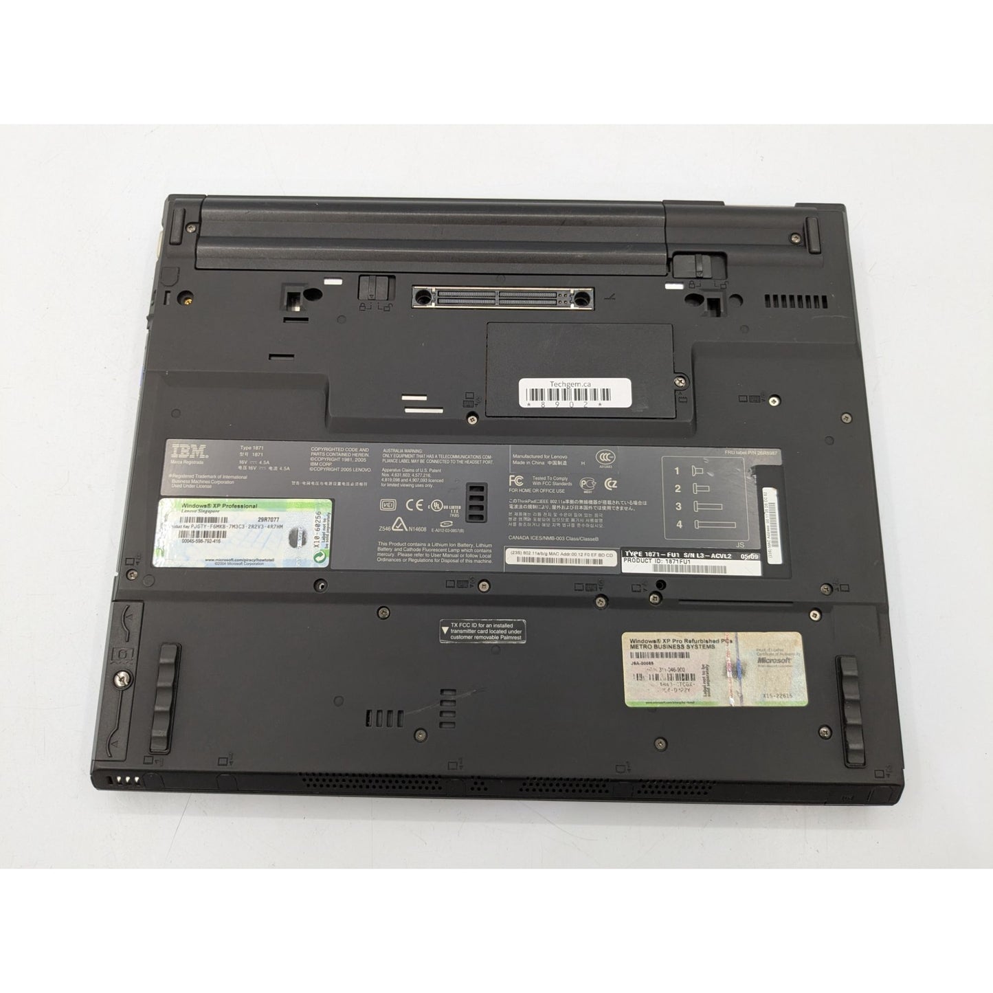 IBM ThinkPad T43 14" Display Intel Pentium M 730 1.60 GHz 128MB RAM Laptop