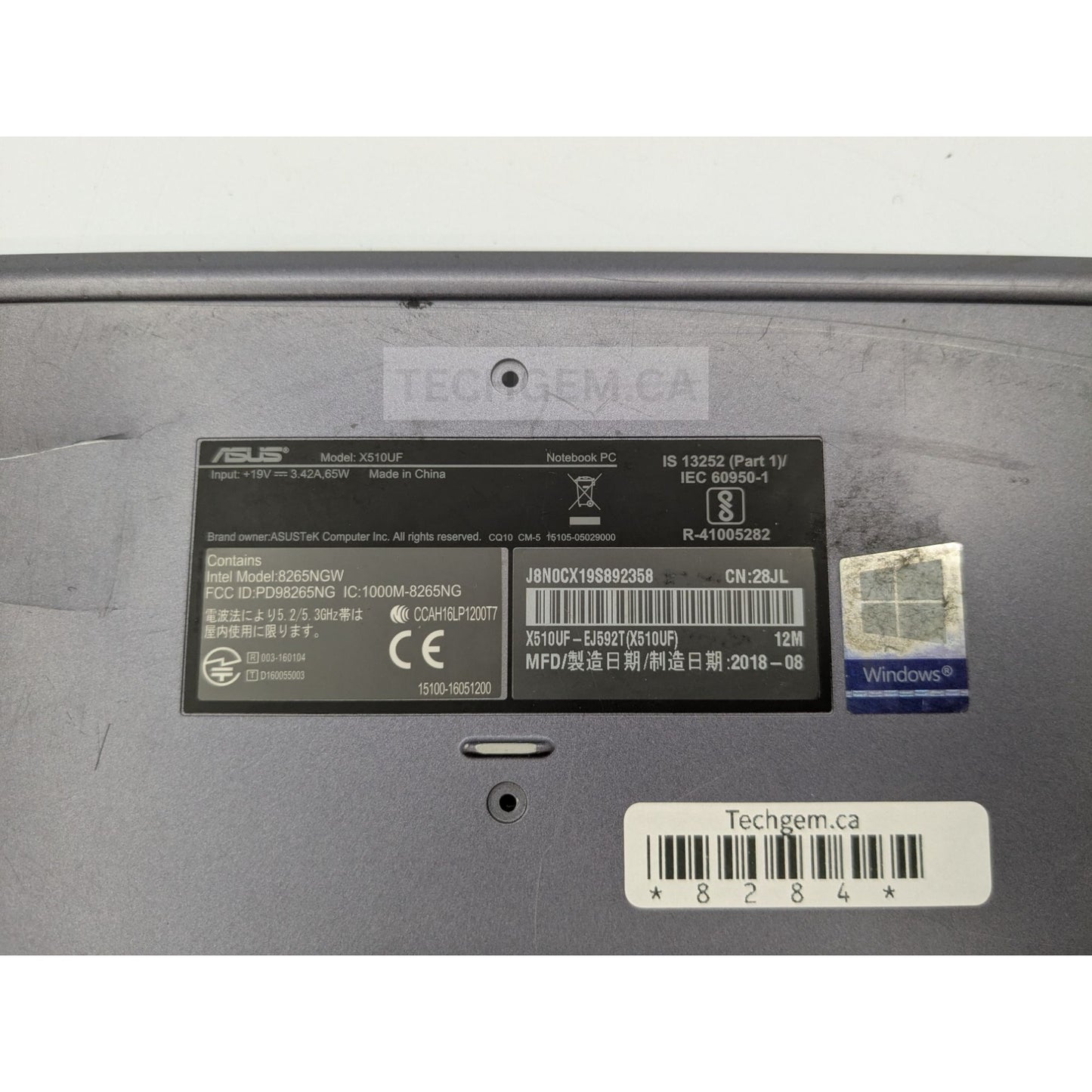 Asus VivoBook X510UF-EJ592T 15.6" Intel Core i5-8250U 1.60 Ghz SonicMaster