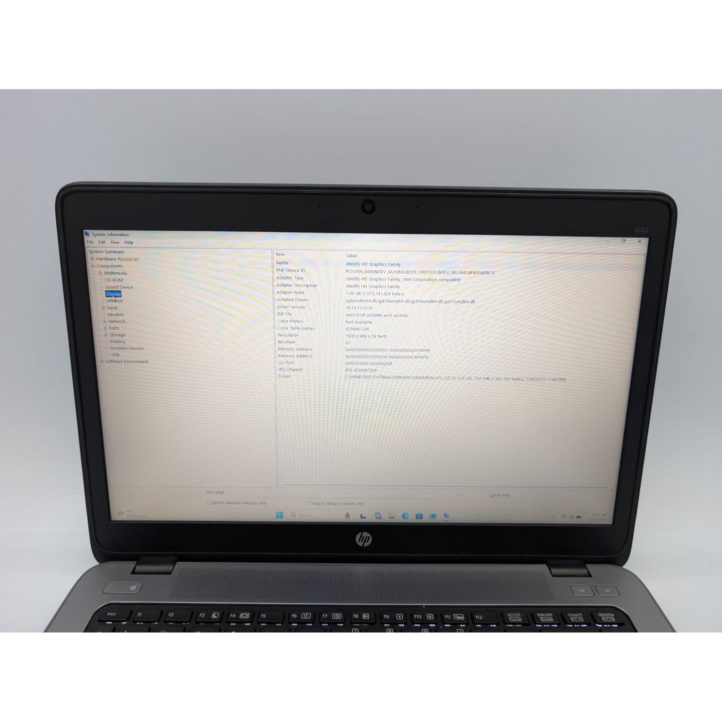 HP EliteBook 840 G1 14" Intel Core i5-4300U 16GB RAM 120GB SSD Windows 11 Pro