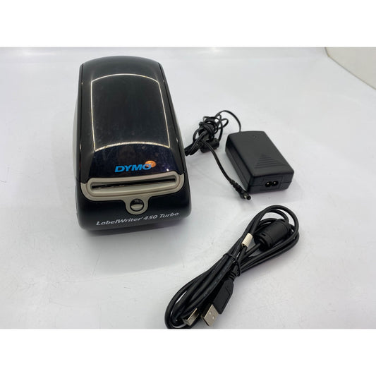 Dymo LabelWriter 450 Turbo Thermal Printer With Power Adapter & USB Cable