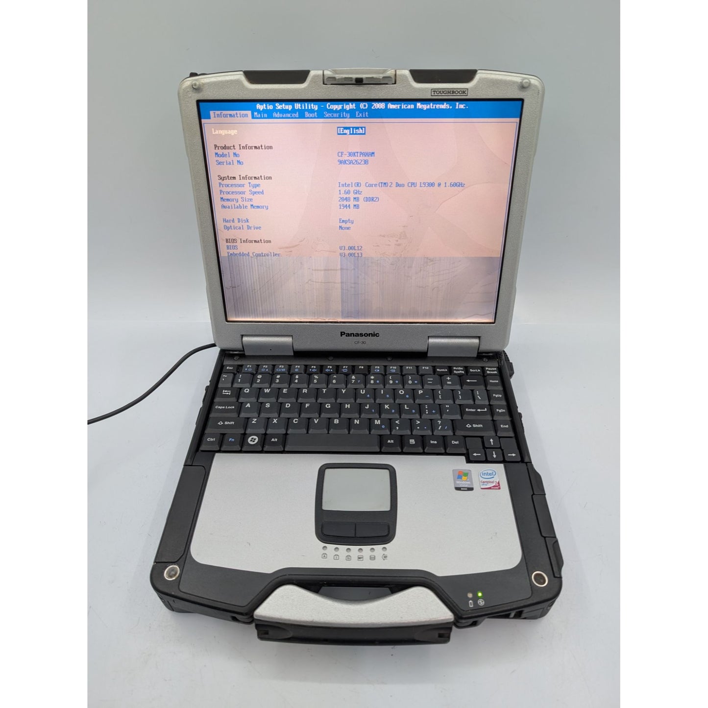 Panasonic Toughbook CF-30 Intel Core 2 Duo L9300 13.3" Screen 2GB Laptop