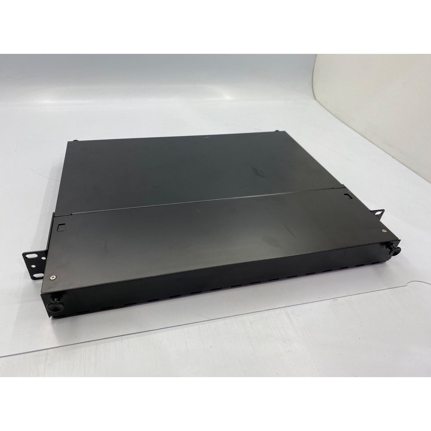 Fiber Optic Patch Panel 1U 19-Inch Rack Mount With Sliding Tray & 12 Port SC Adapters