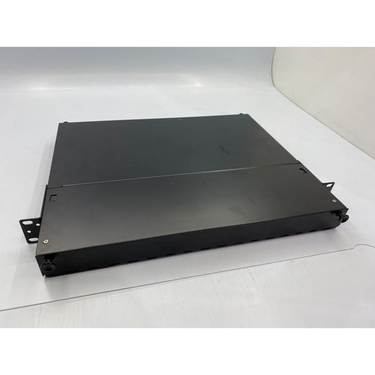 Fiber Optic Patch Panel 1U 19-Inch Rack Mount With Sliding Tray & 12 Port SC Adapters