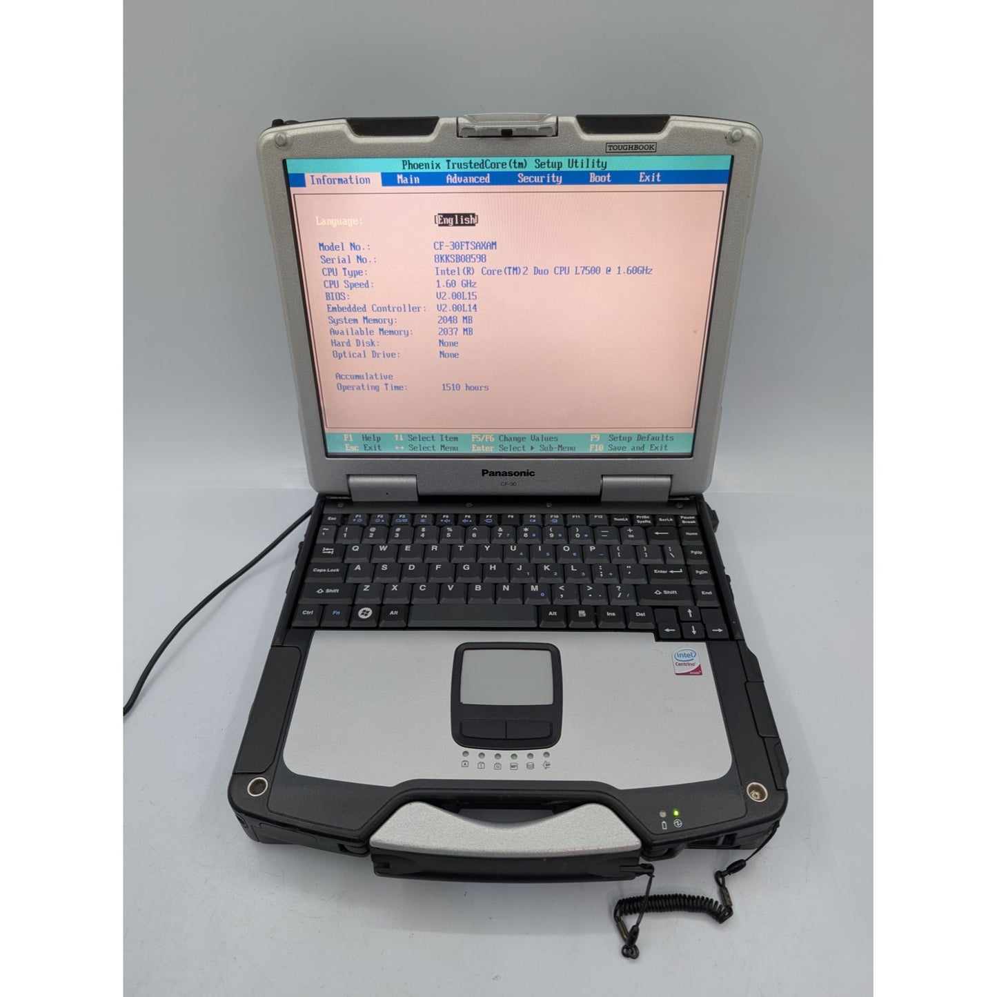Panasonic Toughbook CF-30 13.3" Intel Core 2 Duo L7500 1.60GHz 2GB RAM