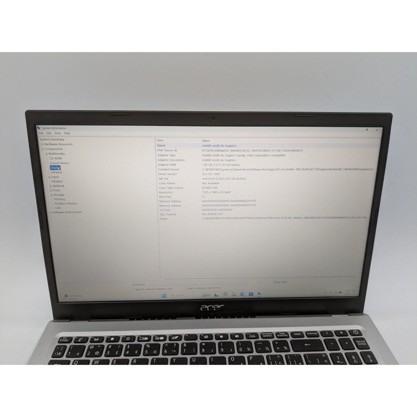 Acer Aspire A515-56-58K6 15.6" Intel Core i5-1135G7 20GB RAM 256GB SSD 1TB HDD