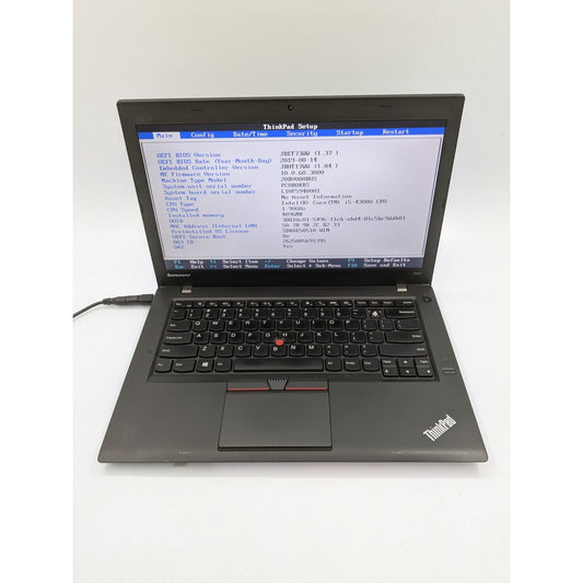 Lenovo ThinkPad T450 14" Intel i5-4300U 1.9GHz Processor 4GB RAM Laptop