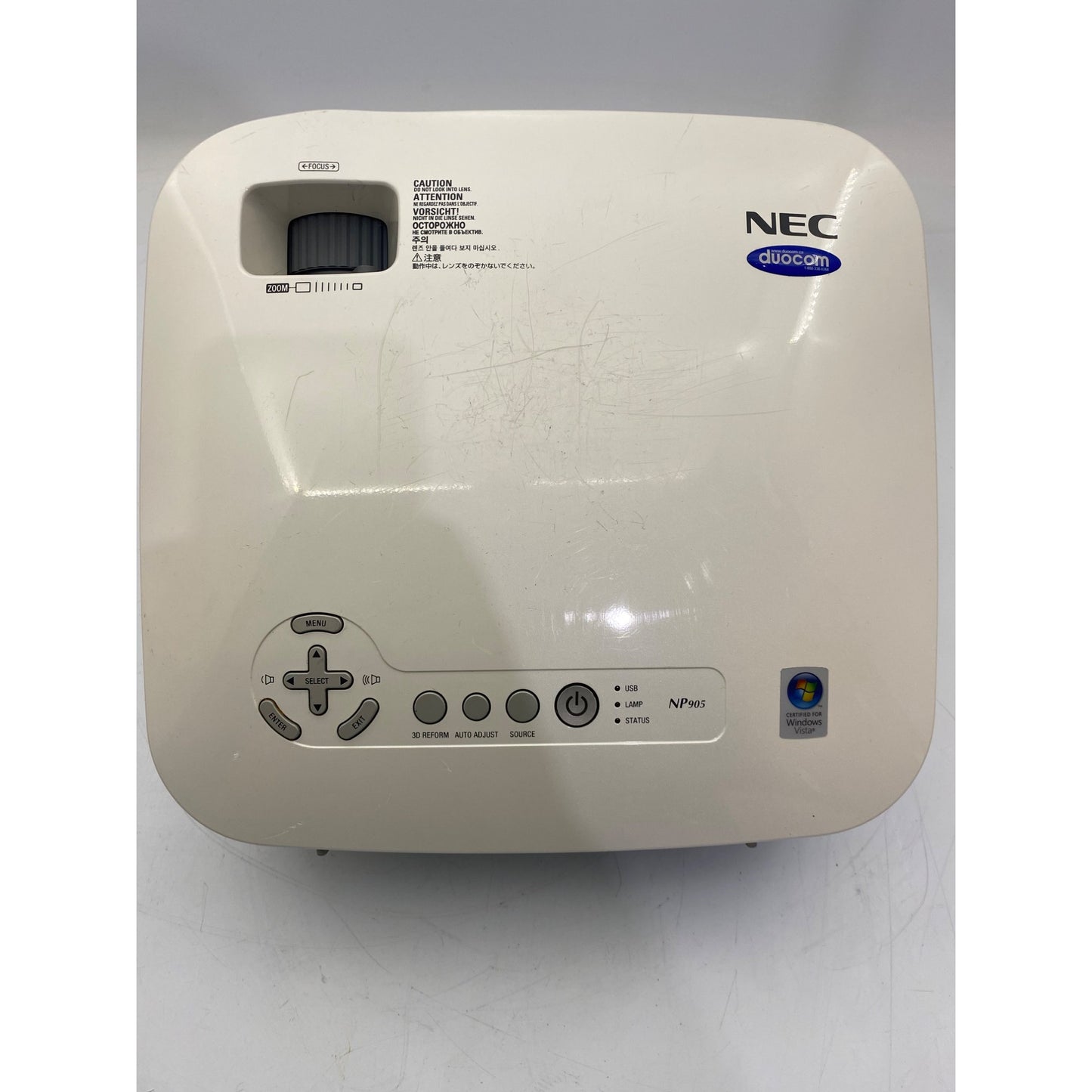 NEC NP905 Projector HDMI With Remote & Cables
