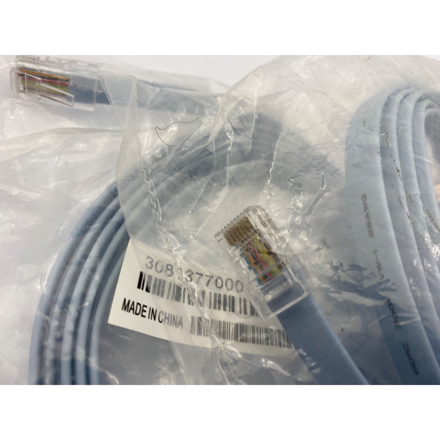 Lot of 2 Console Cables RJ45 To DB9 Serial Adapter 6ft Blue Ethernet Network