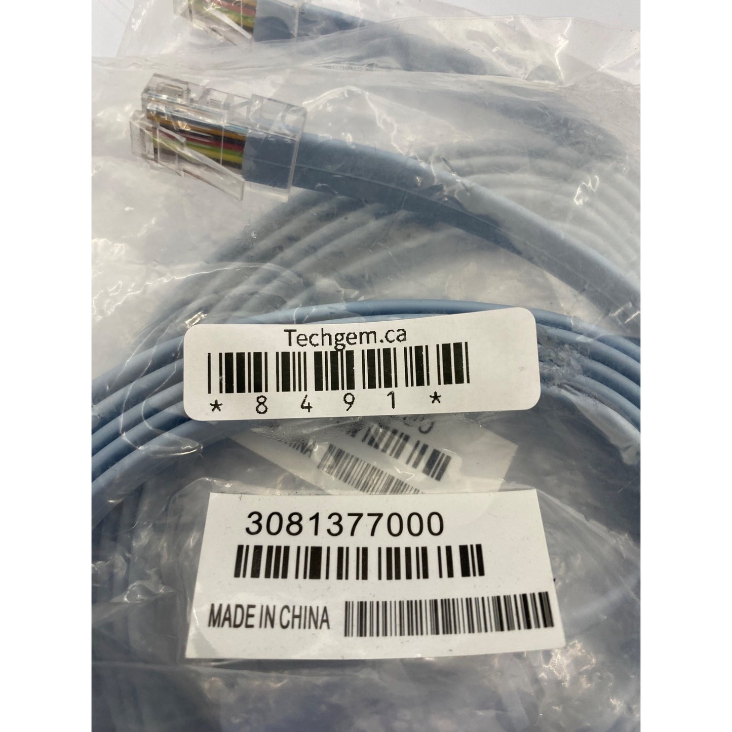 Lot of 2 Console Cables RJ45 To DB9 Serial Adapter 6ft Blue Ethernet Network
