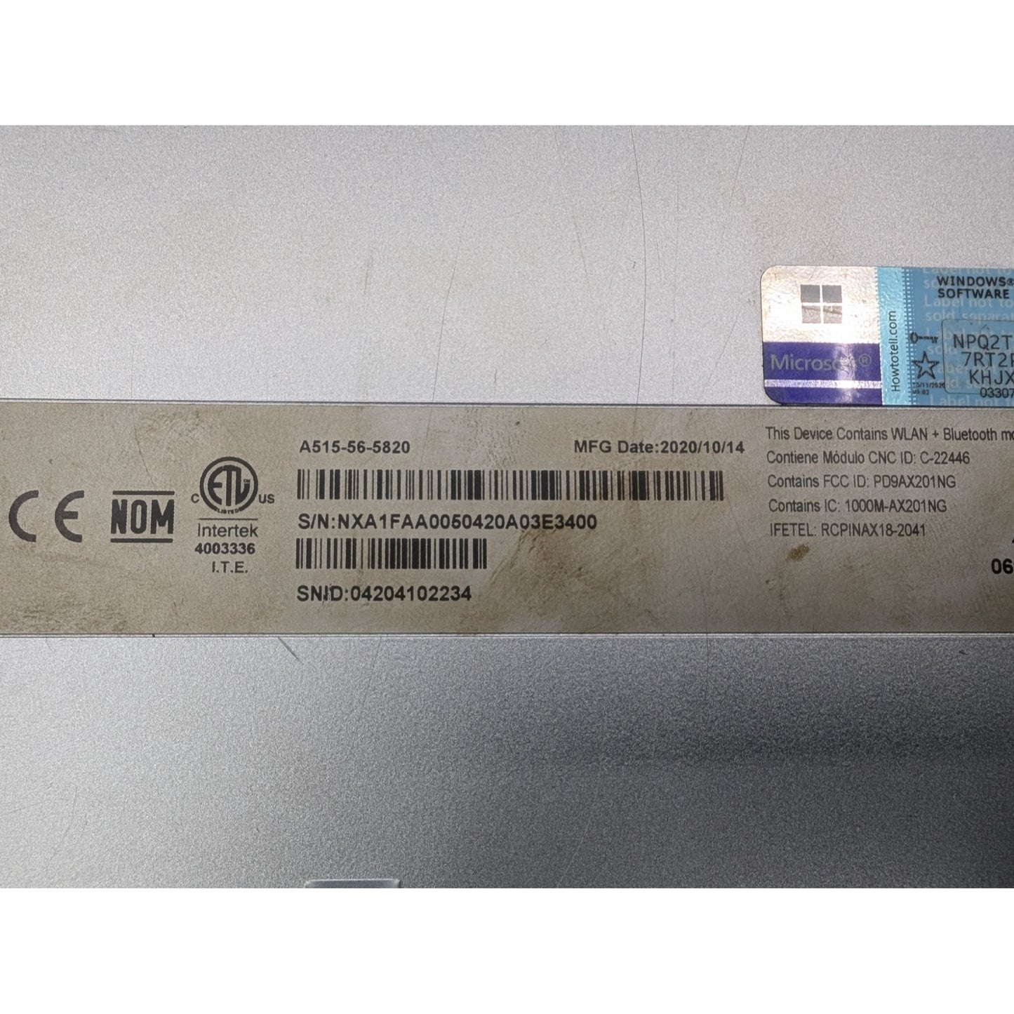 Acer Aspire A515-56-5820 15.6" Intel i5-1135G7 20GB RAM 512GB SSD Window 11 Home